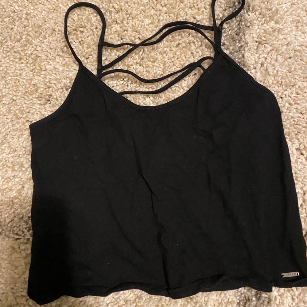 Cropped cross cross back camisole